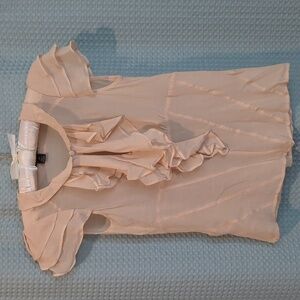 EUC Sz 32 XXS blush silk blouse